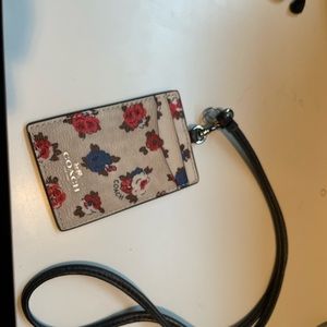 Coach floral badge/ID landyard